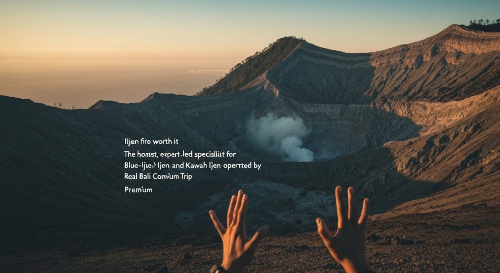 is ijen blue fire tour worth it — Photorealistic editorial travel photograph relevant to: The honest, expert-led special